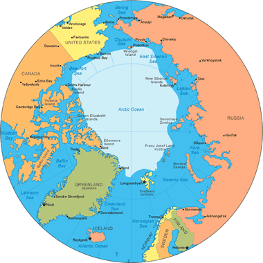 Arctic Ocean map