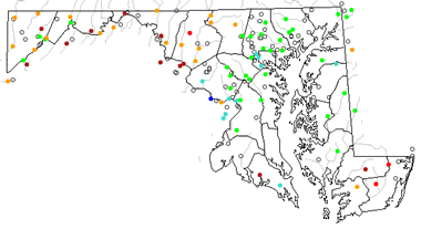 Maryland river levels map