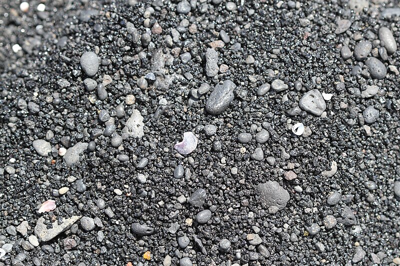File:Black Volcanic Sand Punaluu Beach Hawaii.jpg