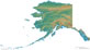 Alaska physical map