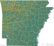 Arkansas physical map