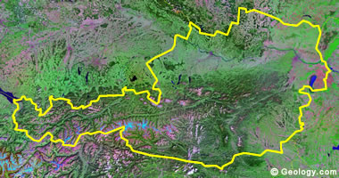 Austria satellite photo