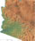 Arizona physical map