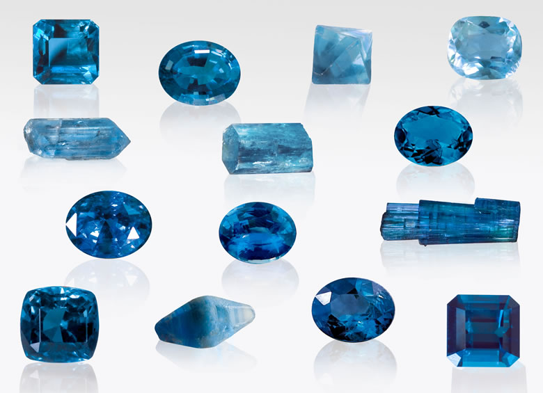 Blue Gemstones and Crystals