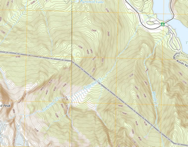 USGS topographic map of Colonial Creek Falls
