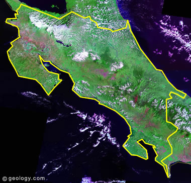 Costa Rica satellite photo