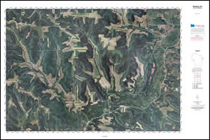 Custom printed aerial topo hybrid map