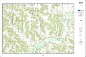 Custom printed topo map