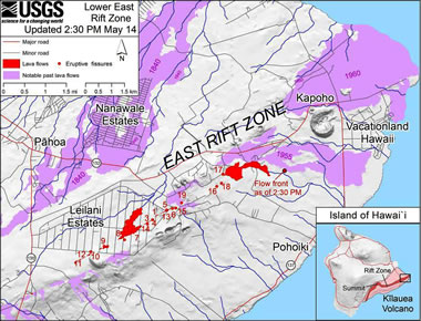 Hawaii East Rift Zone Map