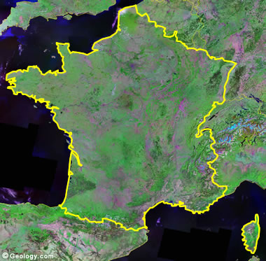 France satellite photo