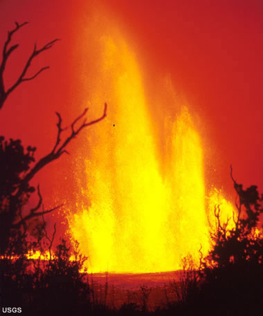 Hawaiian eruption
