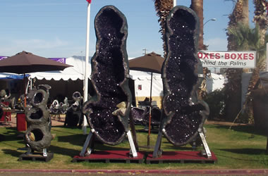 Huge amethyst geodes