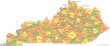 Kentucky county map