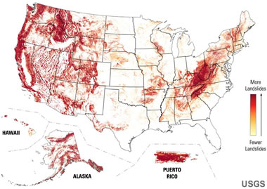 Landslide map