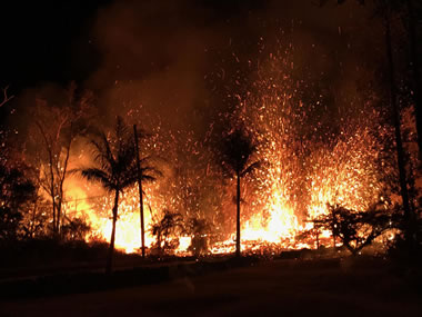 Fountaining Lava at Kilauea