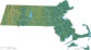 Massachusetts physical map
