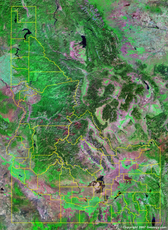 Idaho County Map