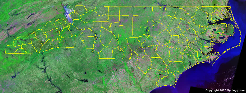 North Carolina County Map