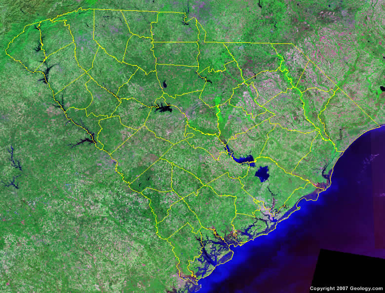 South Carolina County Map