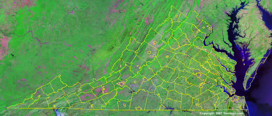 Virginia County Map