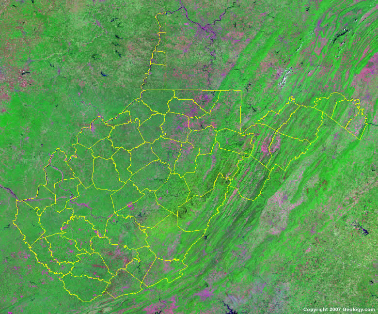 West Virginia County Map