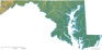 Maryland physical map