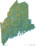 Maine physical map