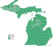 Michigan elevation map