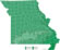 Missouri elevation map