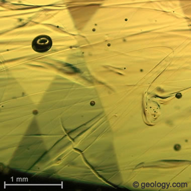 Flow lines in Moldavite