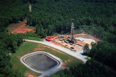 Natural gas shale well