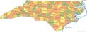 North Carolina county map