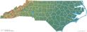 North Carolina physical map