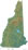 New Hampshire physical map