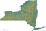 New York physical map