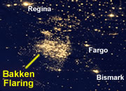 Oil from Space at Night
