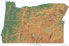 Oregon physical map