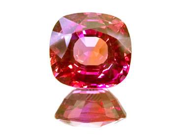 orangy pink padparadscha sapphire