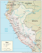 Peru Physical Map