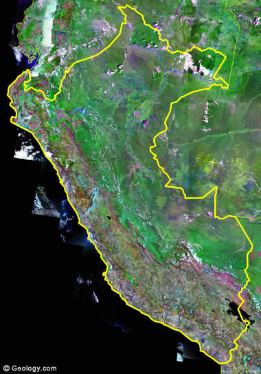 Peru satellite photo