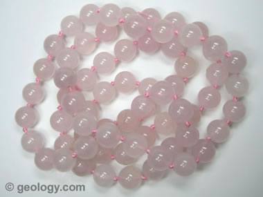 Rose quartz beads