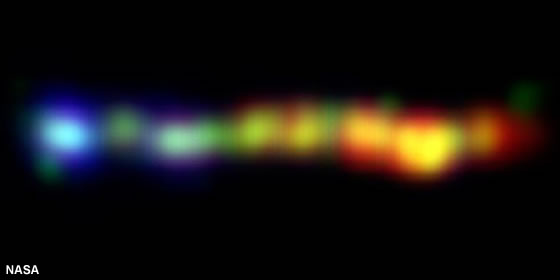 particle jet from quasar