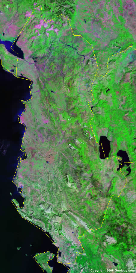 Albania satellite photo