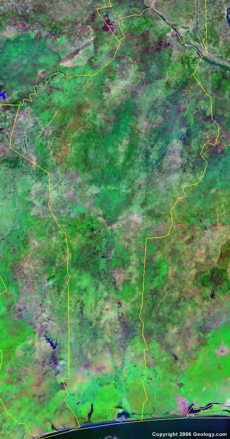 Benin satellite photo