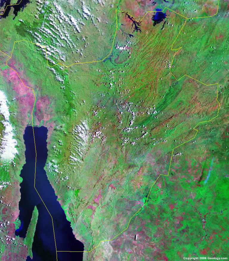 Burundi satellite photo