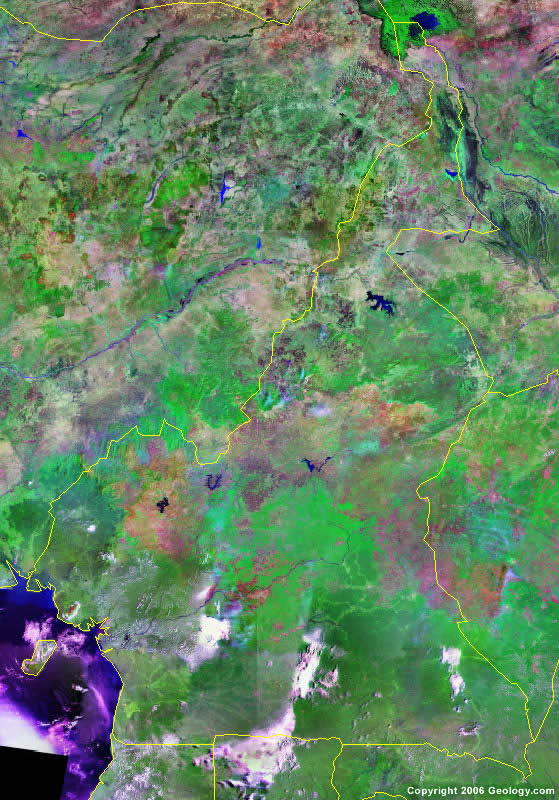 Cameroon satellite photo