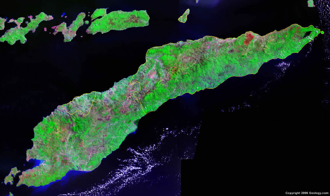 East Timor satellite photo