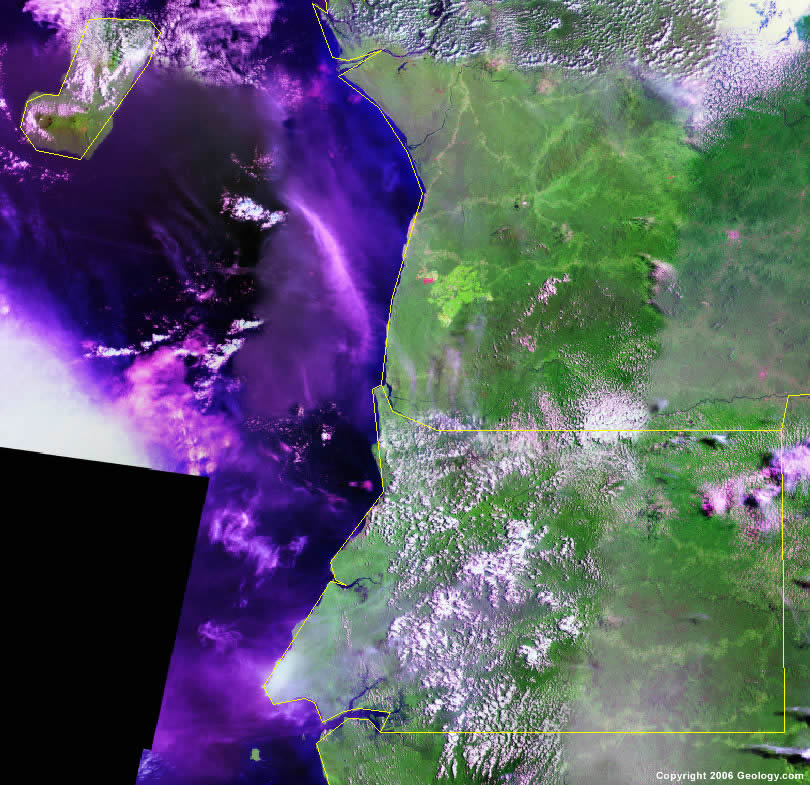 Equatorial Guinea satellite photo