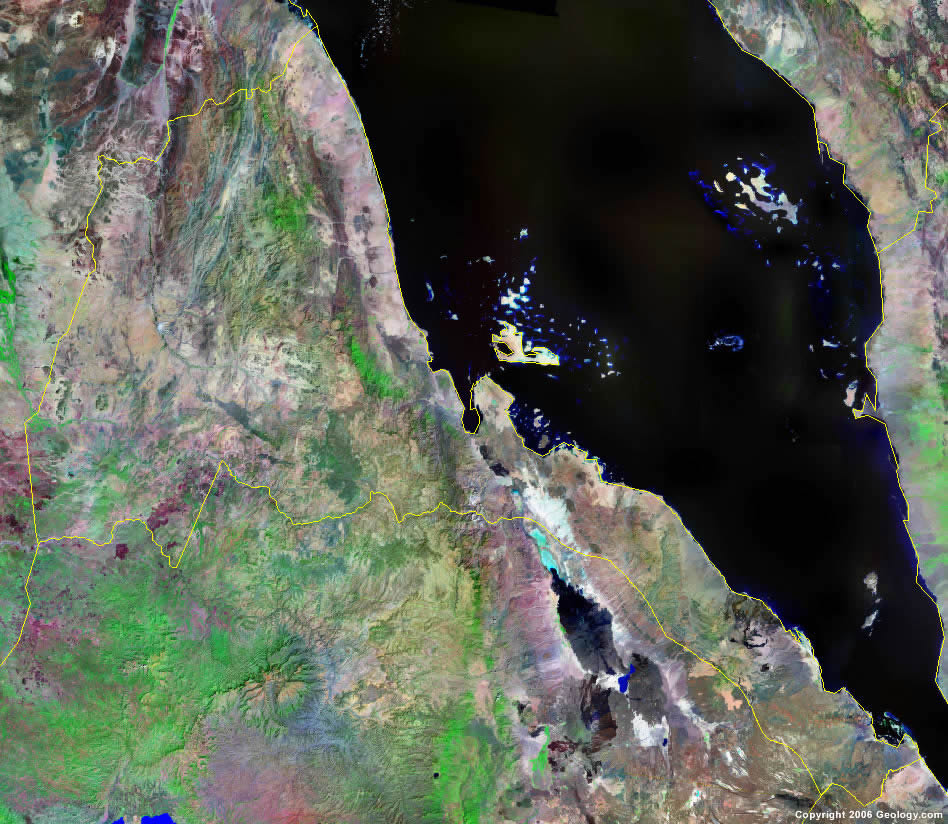 Eritrea satellite photo