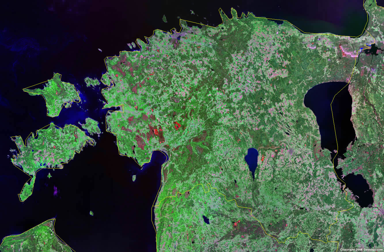 Estonia satellite photo